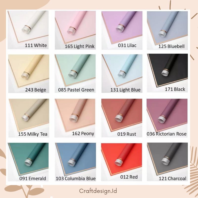 

Kertas Buket Bunga Cellophane Bucket Wrapping Paper Florist Trans Gold Frame