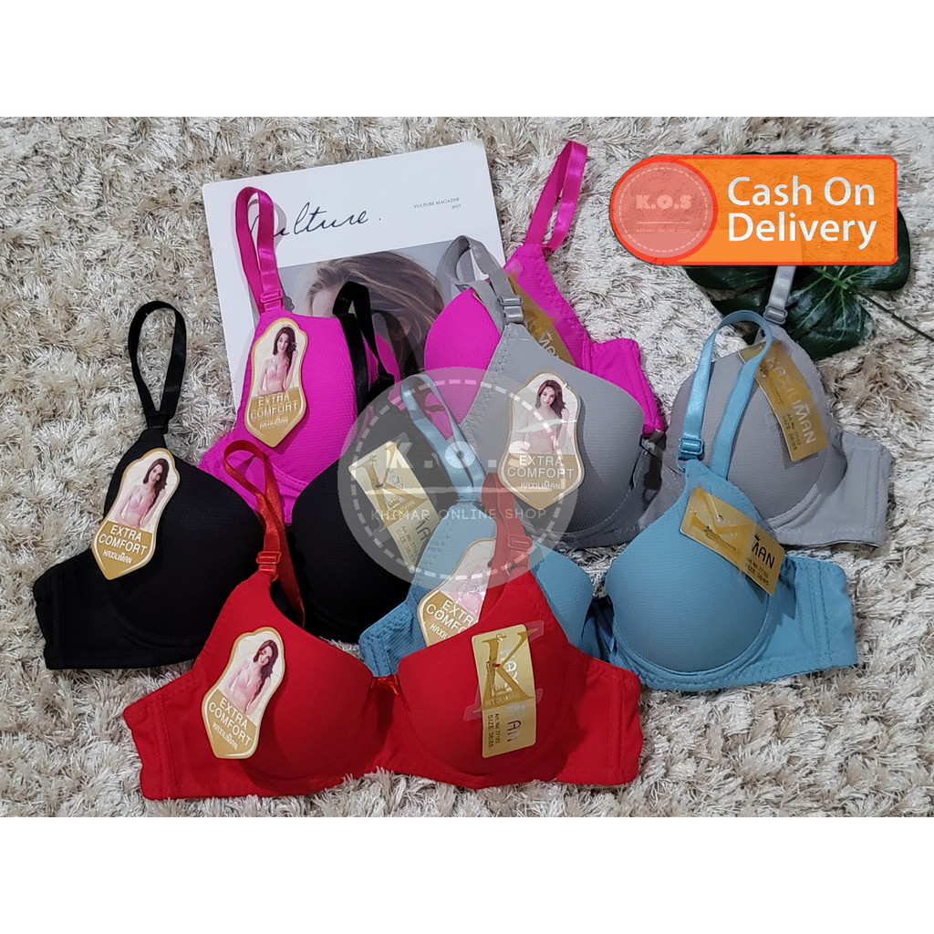 Bra Bh Kawat Berpori Busa Tipis Warna Cerah Size 34-40