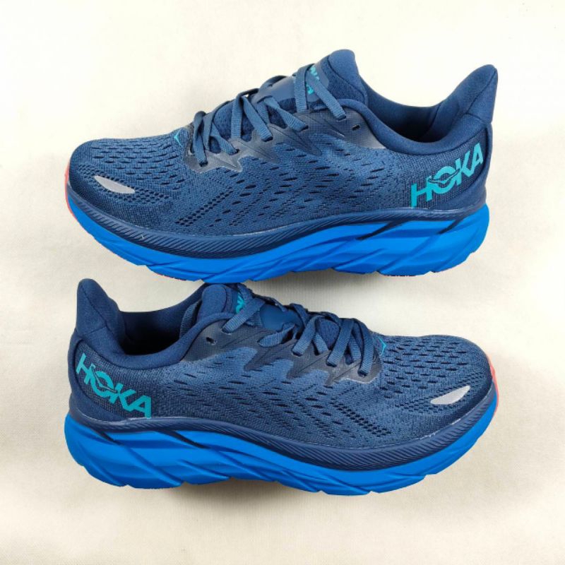 HOKA CLIFTON 8 NAVY BLUE RED