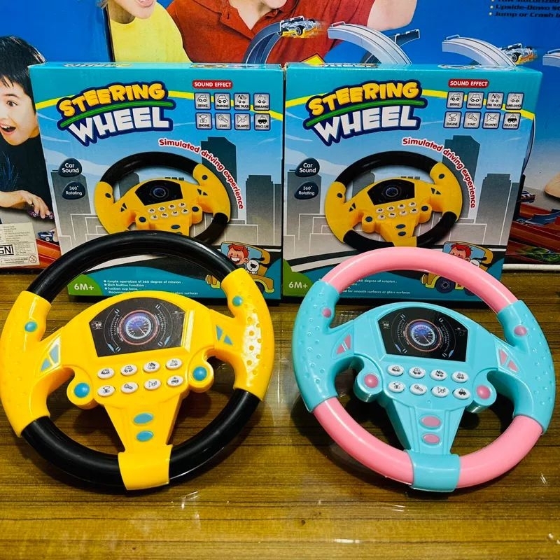 mainan anak anak setir setiran.setir setiran.mainan bisa buat di mobil.ada musik