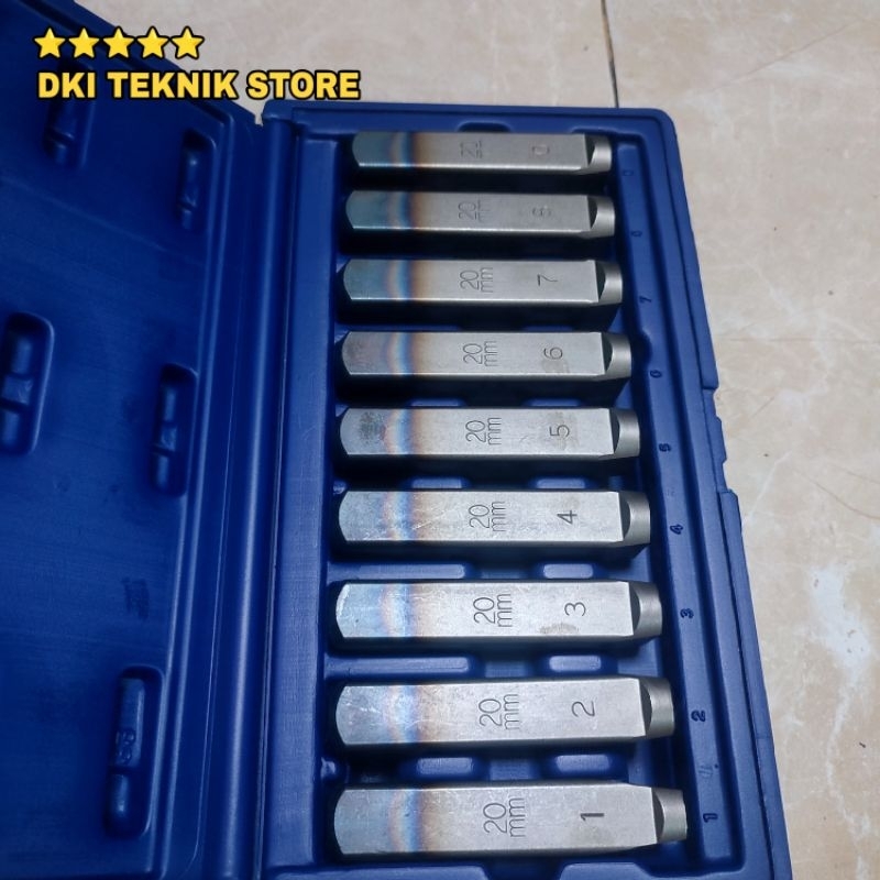 

Alat Ketok Angka 20 Mm Masus Stamp Punch Figure 0 - 9 Made In Germany