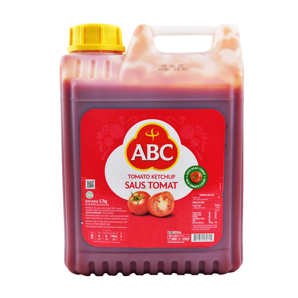 

SAUS TOMAT ABC TOMATO KETCHUP SAUCE 5.7 KG JERIGEN GALON