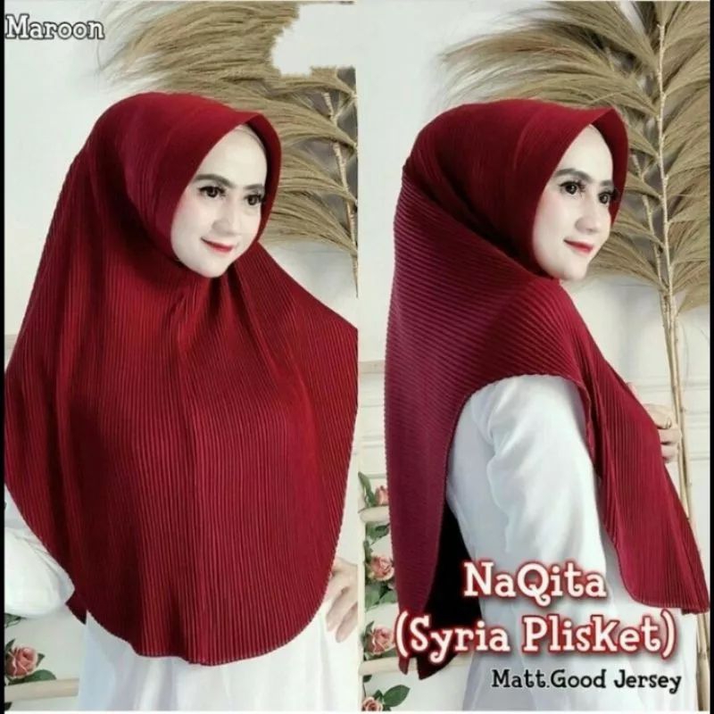 Jilbab Instan Plisket Daily Aurel Jersey Super