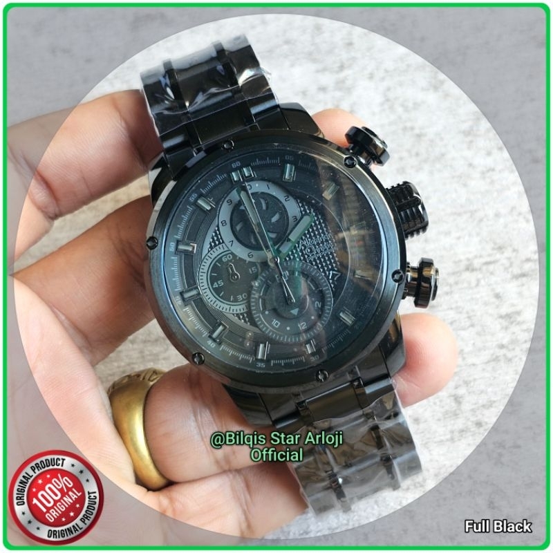 Alexandre Christie Sepaket Ac 6239 Mc Tali Rantai Hitam Full Black Original