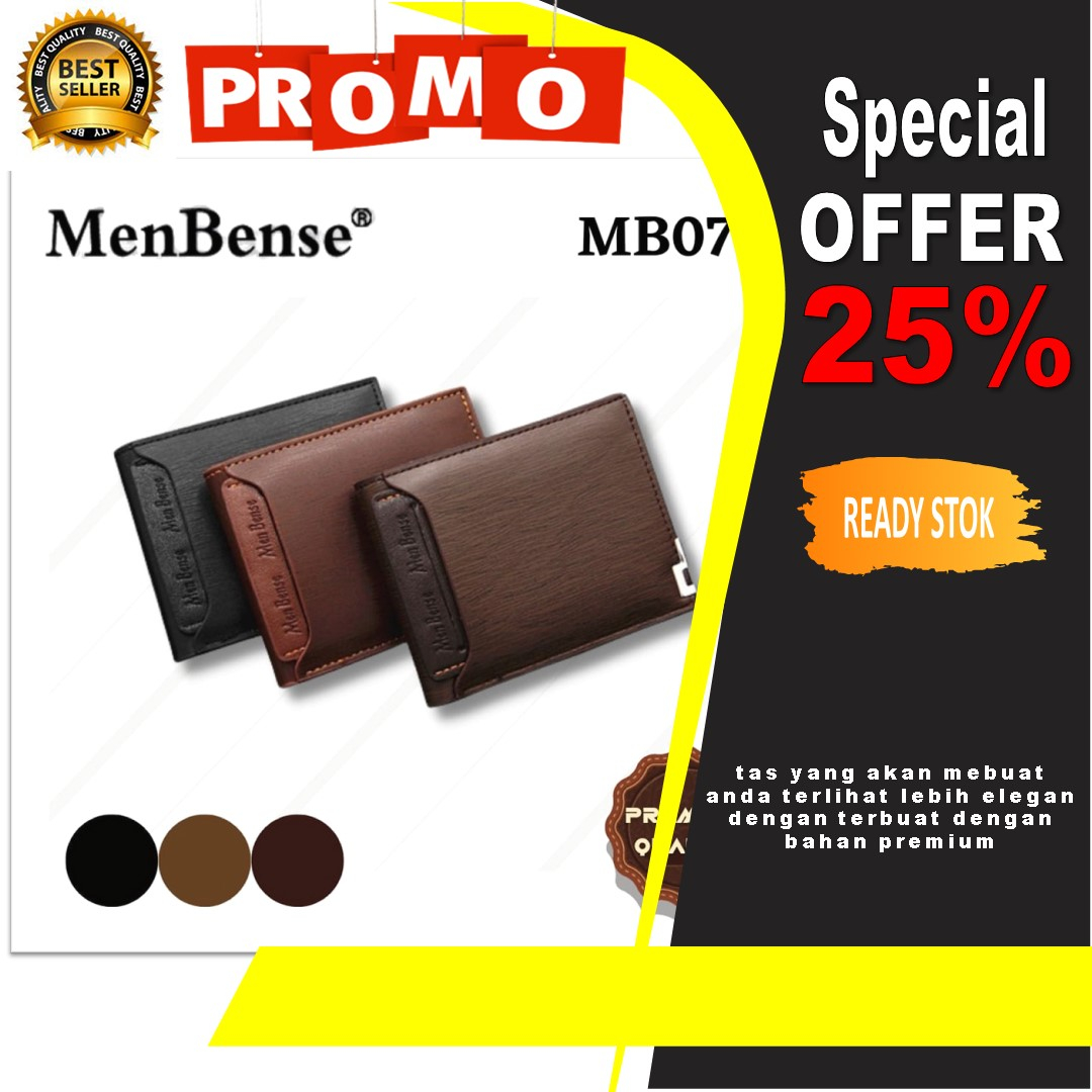 MB079 - DOMPET LIPAT PENDEK KULIT KARTU PRIA WANITA PREMIUM IMPORT GROSIR ORIGINAL BRANDED MURAH
