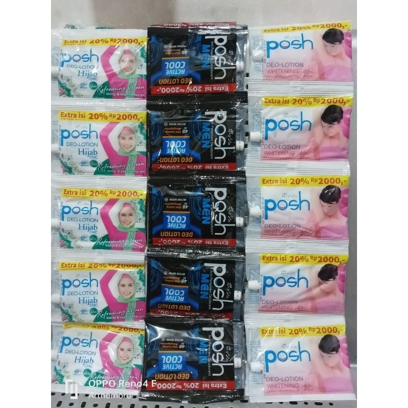 posh deodorant renteng isi 12 sachet/posh deodorant