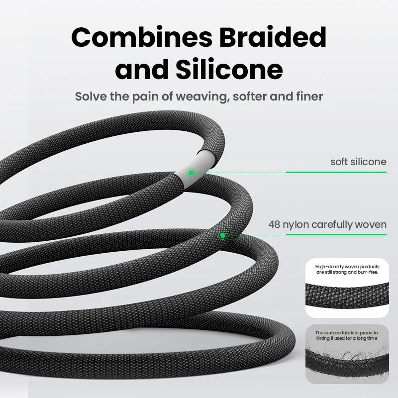 Ugreen Mfi Silicone Braided Cable USB C to Lightning PD Fast Charging