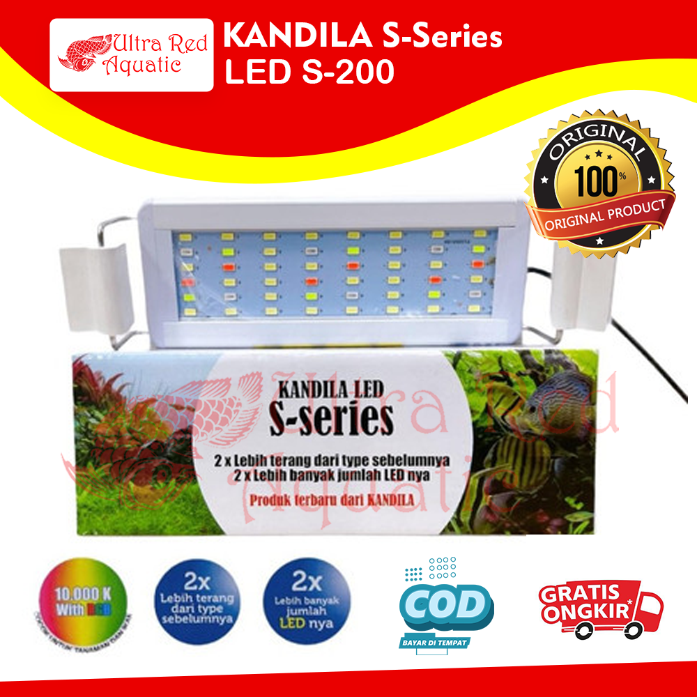 Lampu LED Aquarium Aquascape Kandila S200 S-200 RGB LED Atas Aquarium