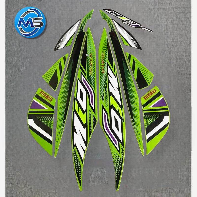 Stiker Striping Motor Mio J 2012 Hijau Sticker Lis Body Standar