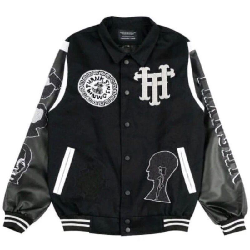 Varsity Jacket Sredher Black Thanksinsomnia