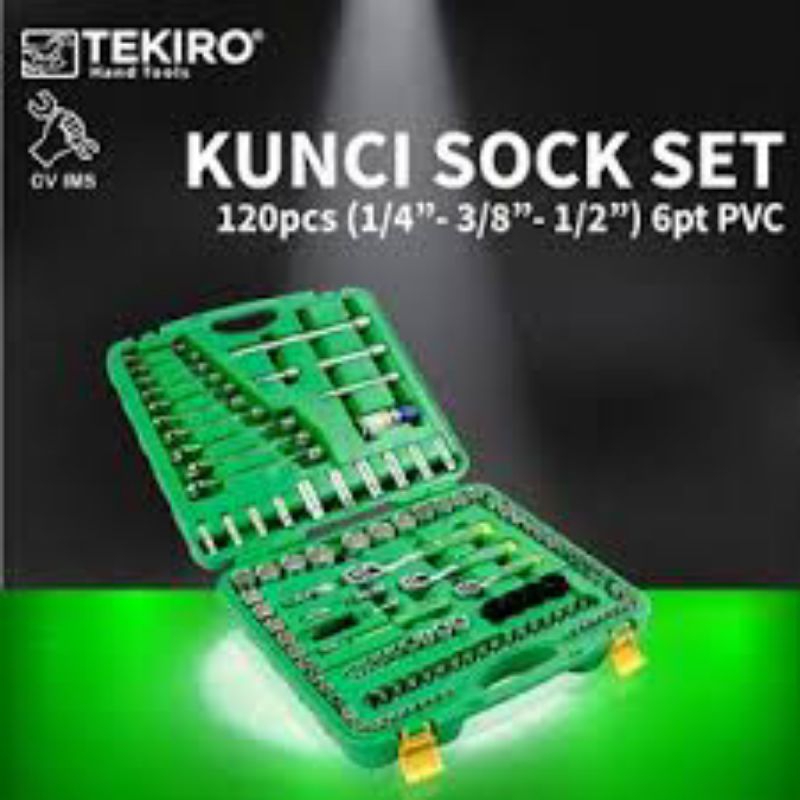 120pcs Tekiro Kunci Sock Set 1/4" - 3/8" - 1/2" 120 pcs - Hand Socket Wrench Set Tekiro 120pcs