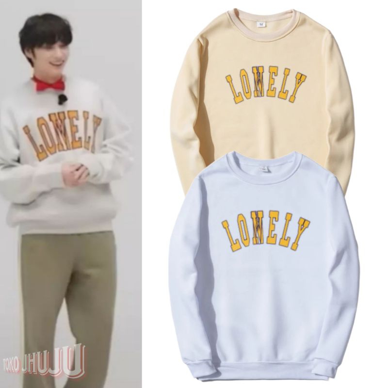 Sweater TXT Hueningkai Lovely x Lonely Kuning