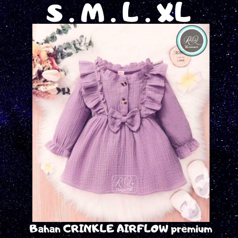 (Gratis Ongkir) Dress anak Perempuan 1 tahun sampai 6 tahun - Dress Terbaru - 100% Original - Blouse tunik - Daster Anak - Dress main Ruffle - Baju Atasan Anak - Baju Murah - Baju Atasan Anak perempuan - Baju cewe model Simple