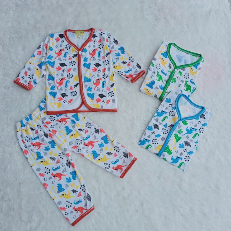 Set Piyama Bayi Tangan Panjang Usia 0-12 Bulan