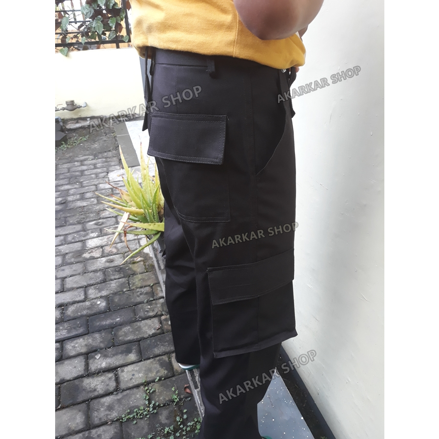 Celana PDL Coklat Tua Polri Satpam Celana Lapangan American Drill