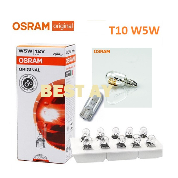 Lampu OSRAM T10 W5W 12V 5W Bohlam Bolam Senja Kota Sein Colok Tusuk Wedge Globe Bulb