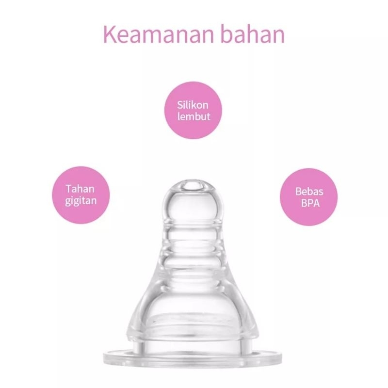 Dot Bayi peristaltic nipple/Dot slim neck 3.8cm BPA Free