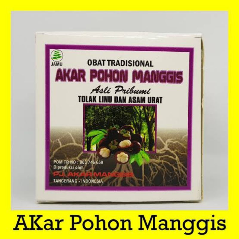 

OBAT TRADISIONAL AKAR POHON MANGGIS KAPSUL ISI 20 SACHET