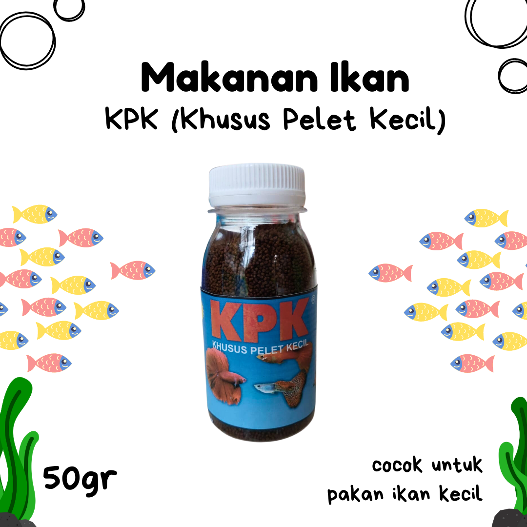 Makanan Ikan Pelet Kecil KPK (50gr) Makanan Cupang Pelet Ikan Cupang