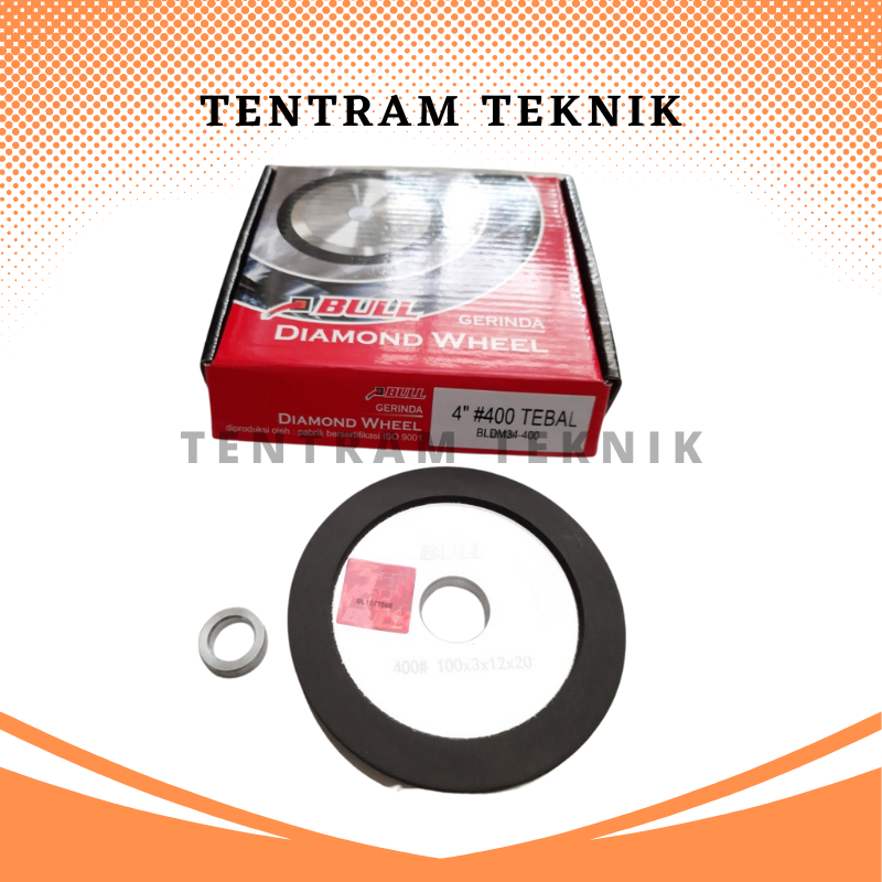 Diamond Asah Red 4x400 (Tebal) Bull / Diamond Asah Tebal 4" Grit 400 / Diamond Asah 4 x 400 Tebal Bu