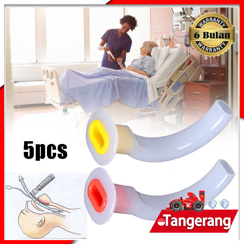 5pcs/set Guedel Airway Intersurgical Gudel Plastik No.3 90mm Kuning Dan No.4 100mm Merah