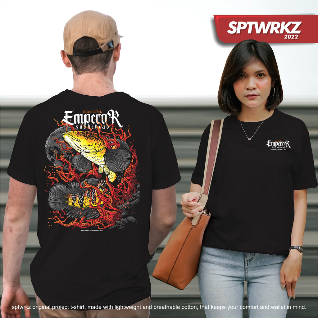 SNAKEHEAD CHANNA MARULIOIDES EMPEROR TSHIRT/KAOS CHANNA MARU EMPEROR NEW DESAIN LIMITED/KAOS KOMUNIT