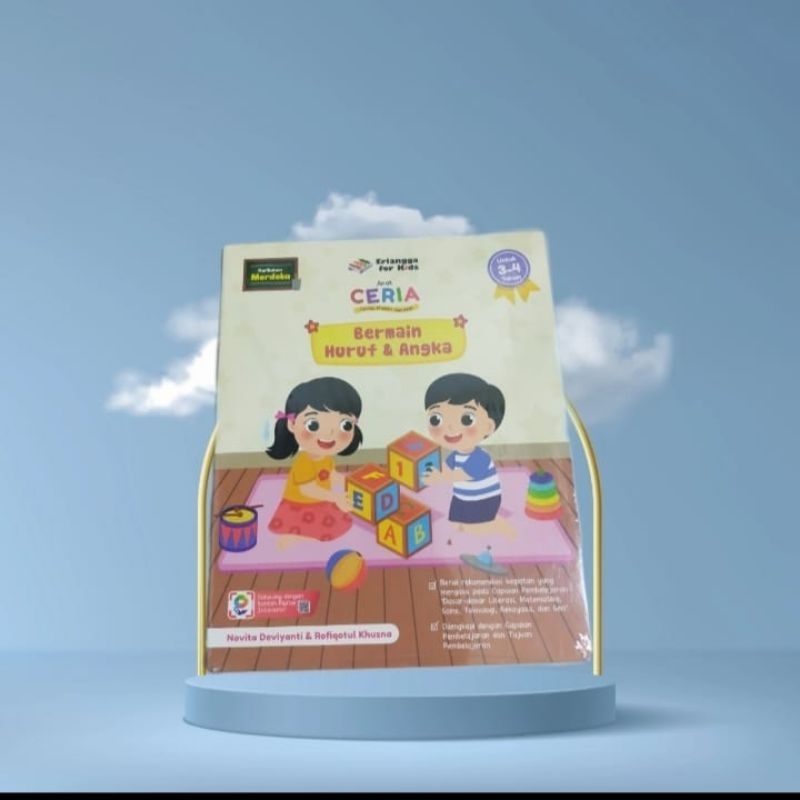 ORI buku satu paket anak ceria kurikulum merdeka untuk usia 3-4 tahun penerbit Erlangga for kids