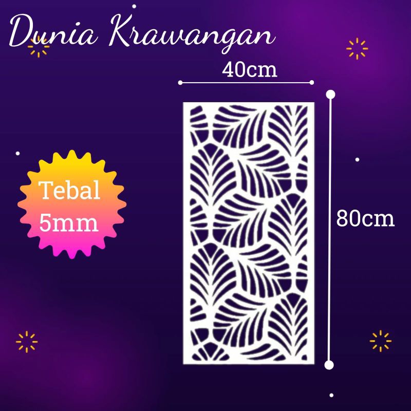 krawangan pvc board/foam board uk 40x80cm tebal 5mm - DK091
