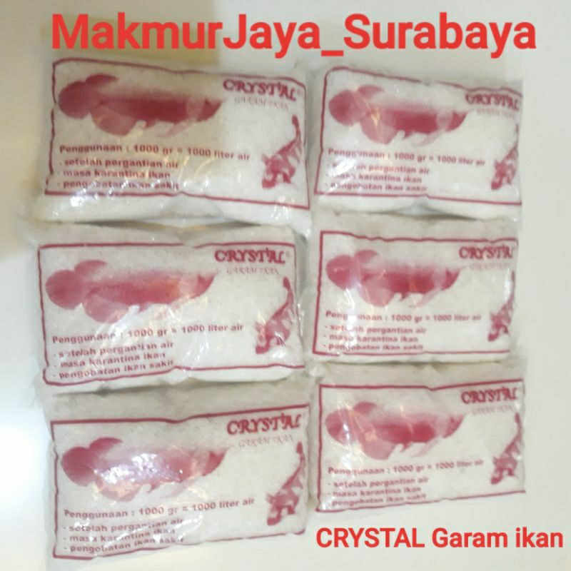 GARAM IKAN CRYSTAL BERSIH UNTUK SEGALA JENIS IKAN 1000 gr