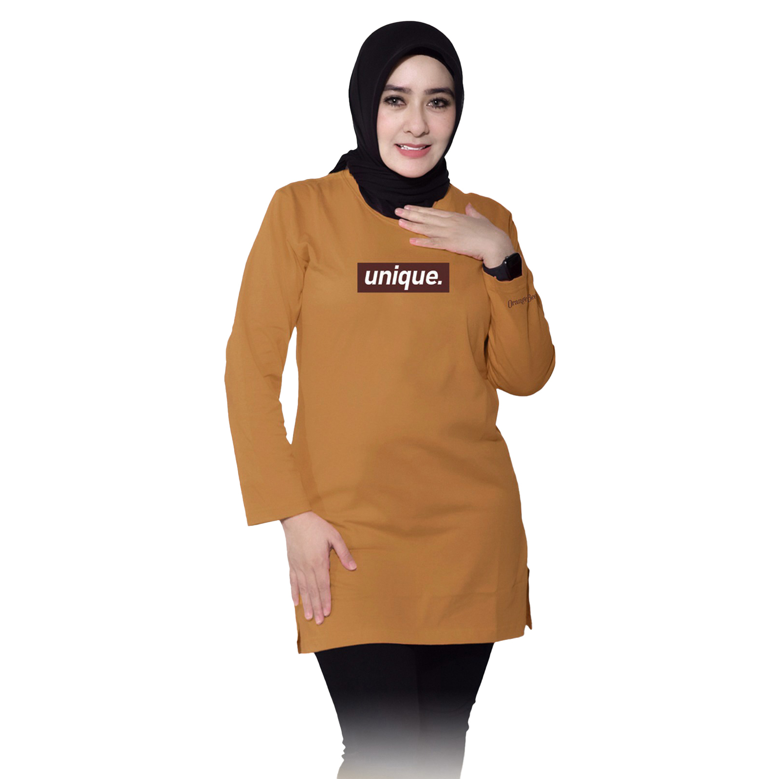 Tunik Kaos - Tunik Muslimah - Tunik Kekinian - Tunik Kaos Muslimah - OrangeBee/0042