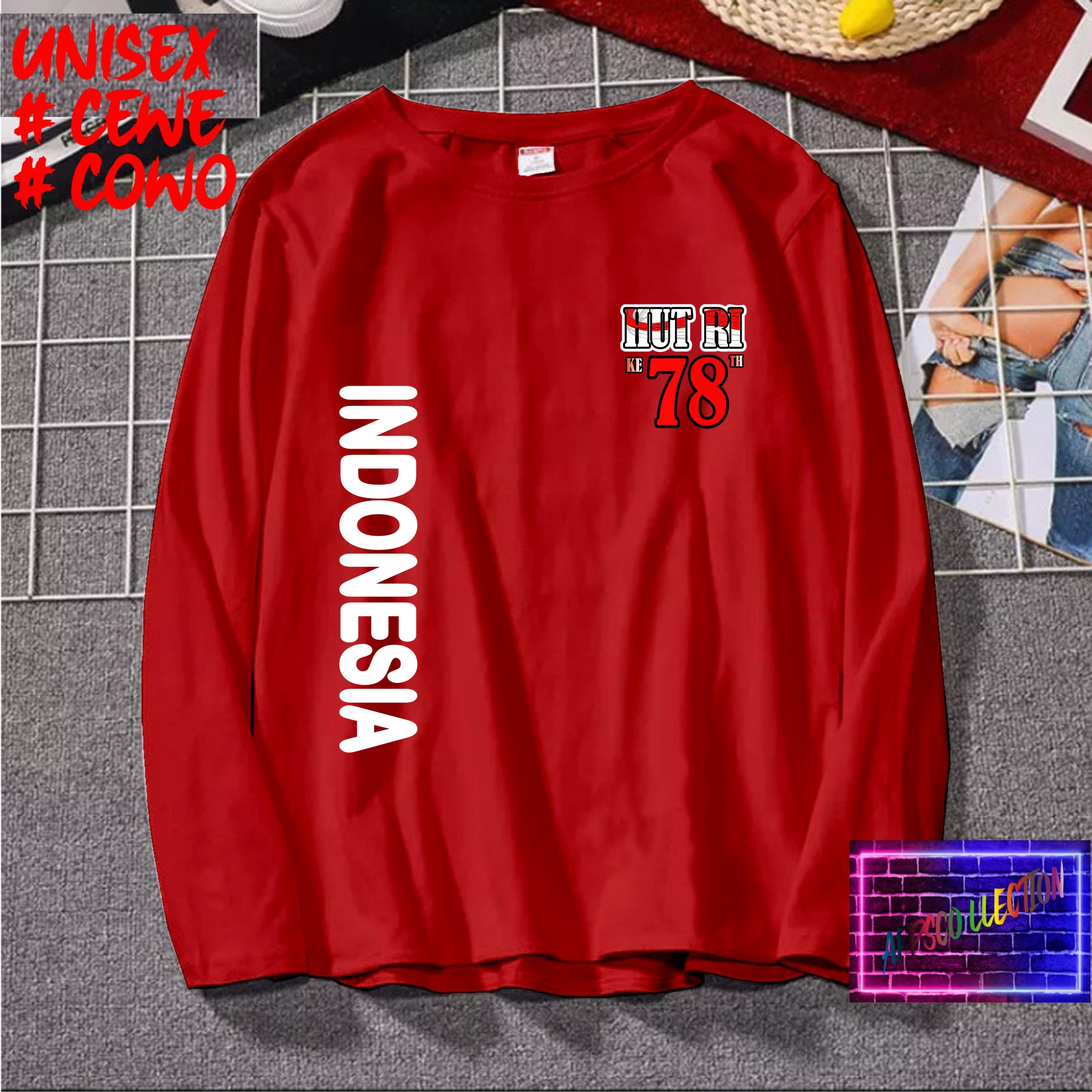 Beli 10 Pc Gratis 1 Pc Hut RI 78 Kaos Terlaris 17 Agustus 1945 78 Kemerdekaan Indonesia Kaos Merah Putih Hitam Kaos Cewek Cowok X2