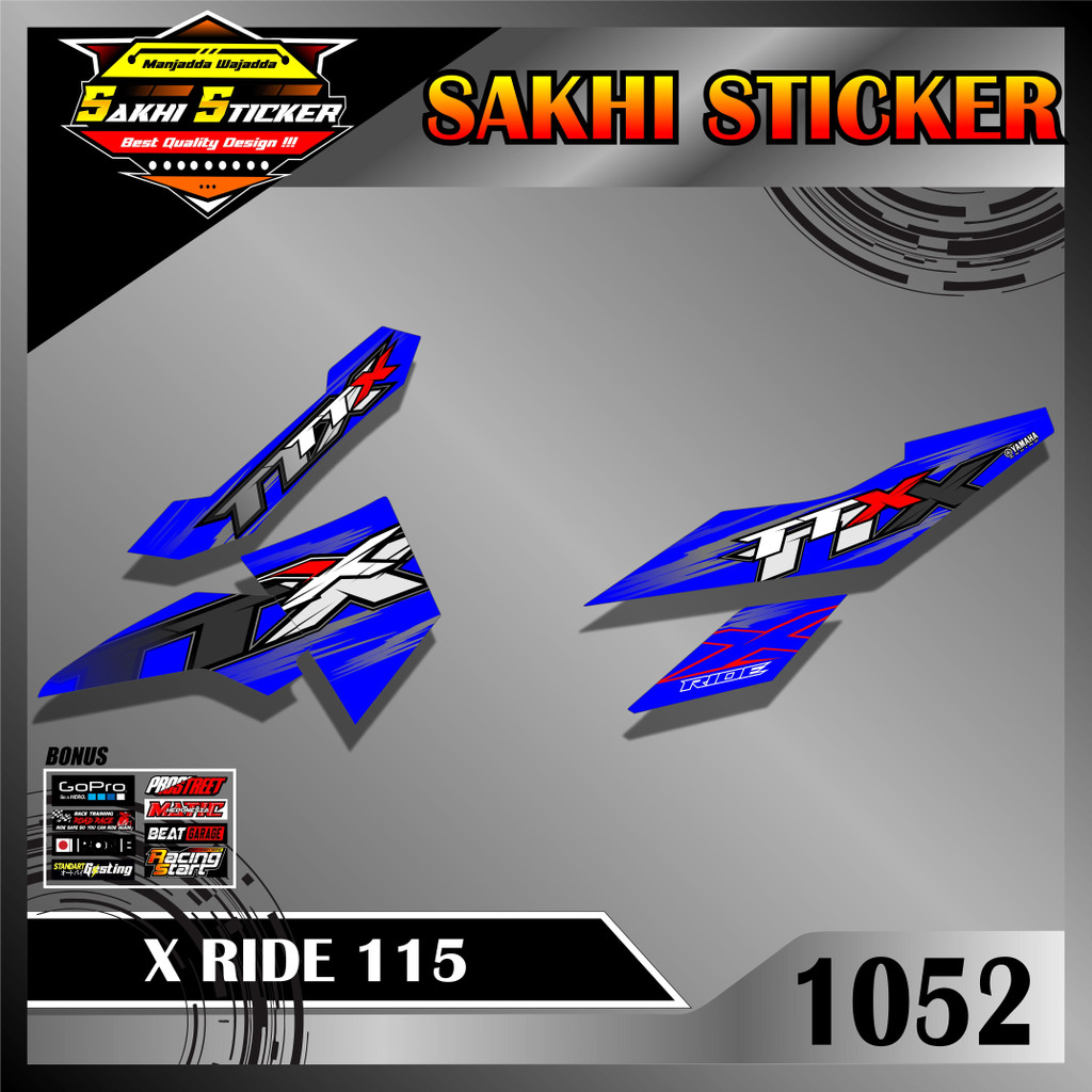 1052 STICKER STRIPING MOTOR X RIDE 115 SEMI FULL