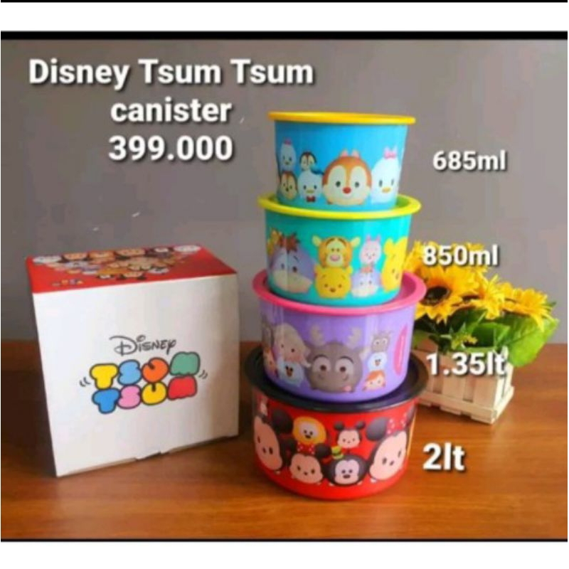 tupperware disney tsum tsum/canister/toples
