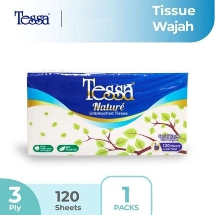 Tisu Tessa 120 Sheets 3 Ply TP07 / Tissue Nature Facial SP 120 Sheet 3Ply / Tisu wajah 120s lembut higienis