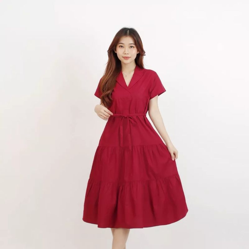 Rumi Loly Dress Simple Polos Casual Katun Poplin