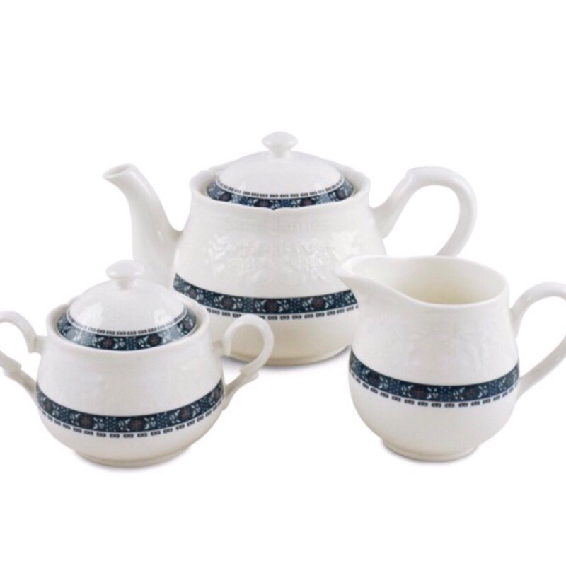 Tea Pot Creamer Sugar Saint James Okja Cantik