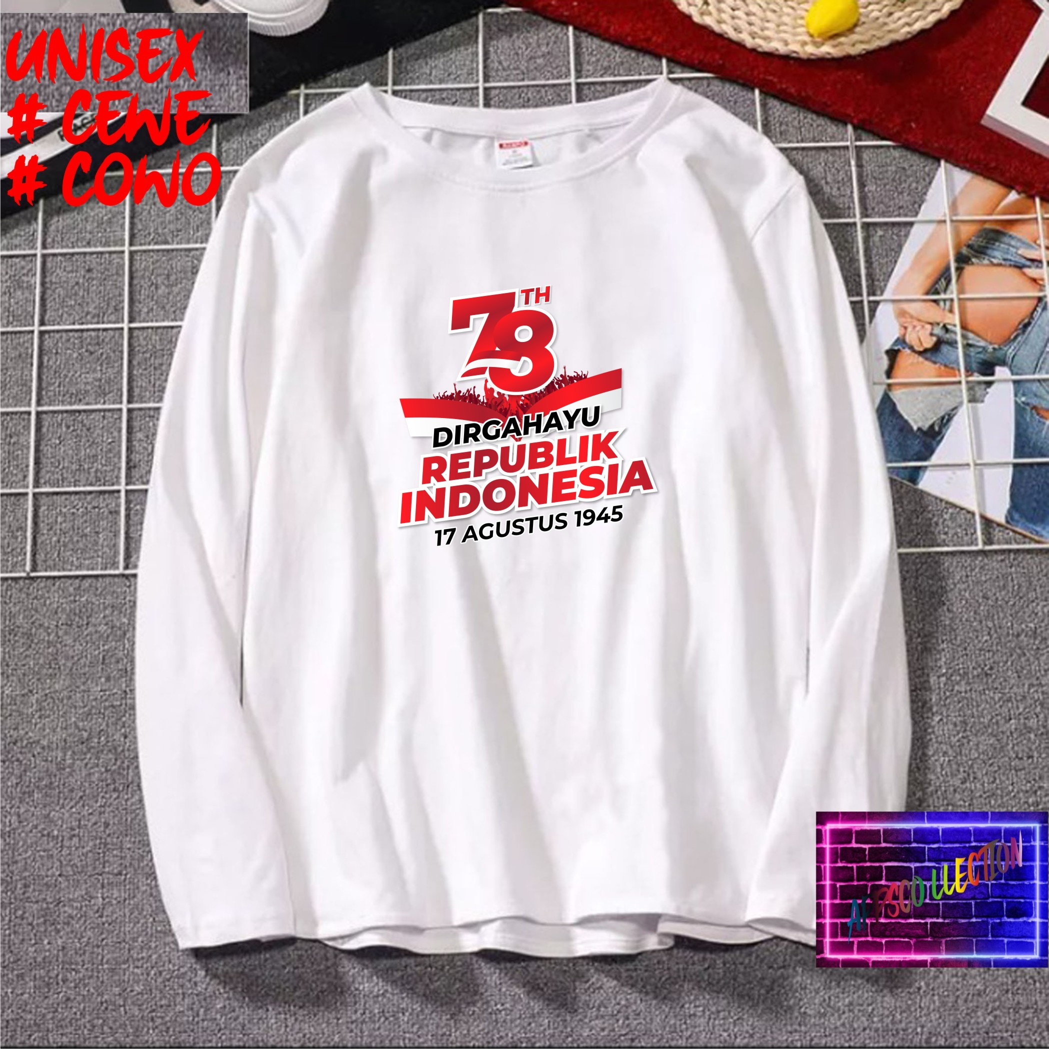 Beli 10 Pc Gratis 1 Pc Hut RI 78 Kaos Terlaris 17 Agustus 1945 78 Kemerdekaan Indonesia Kaos Merah Putih Hitam Kaos Cewek Cowok X6