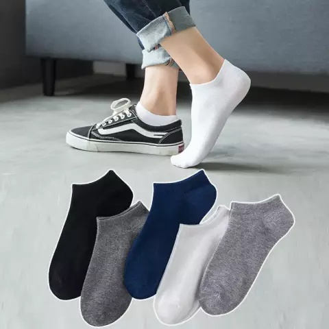 HIPPOLAND Kaos Kaki Wanita Pria Polos Kaos Kaki Fashion Kaos Kaki Pendek Ankle Socks 209