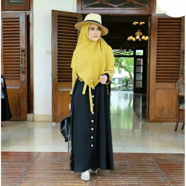 UMMA Fashion MECCA SYAR'I Bahan Crepe Premium Ukuran S M L XL Premium Gamis Terbaru 2023 Lengan Panj