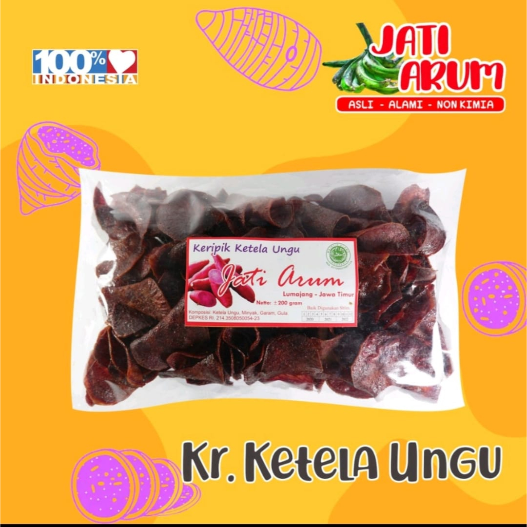 

KERIPIK KETELA UNGU JATI ARUM 200 GR / kHAS LUMAJANG