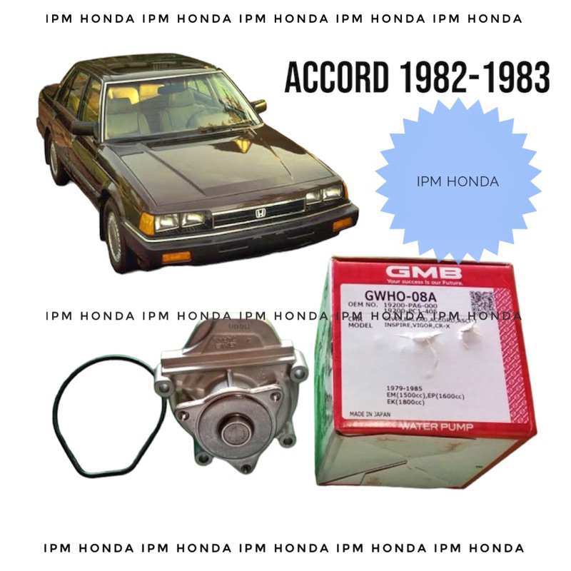 GMB GWHO-08A Water Pump Waterpump Pompa Air Mesin Honda Accord Executive 1982 1983