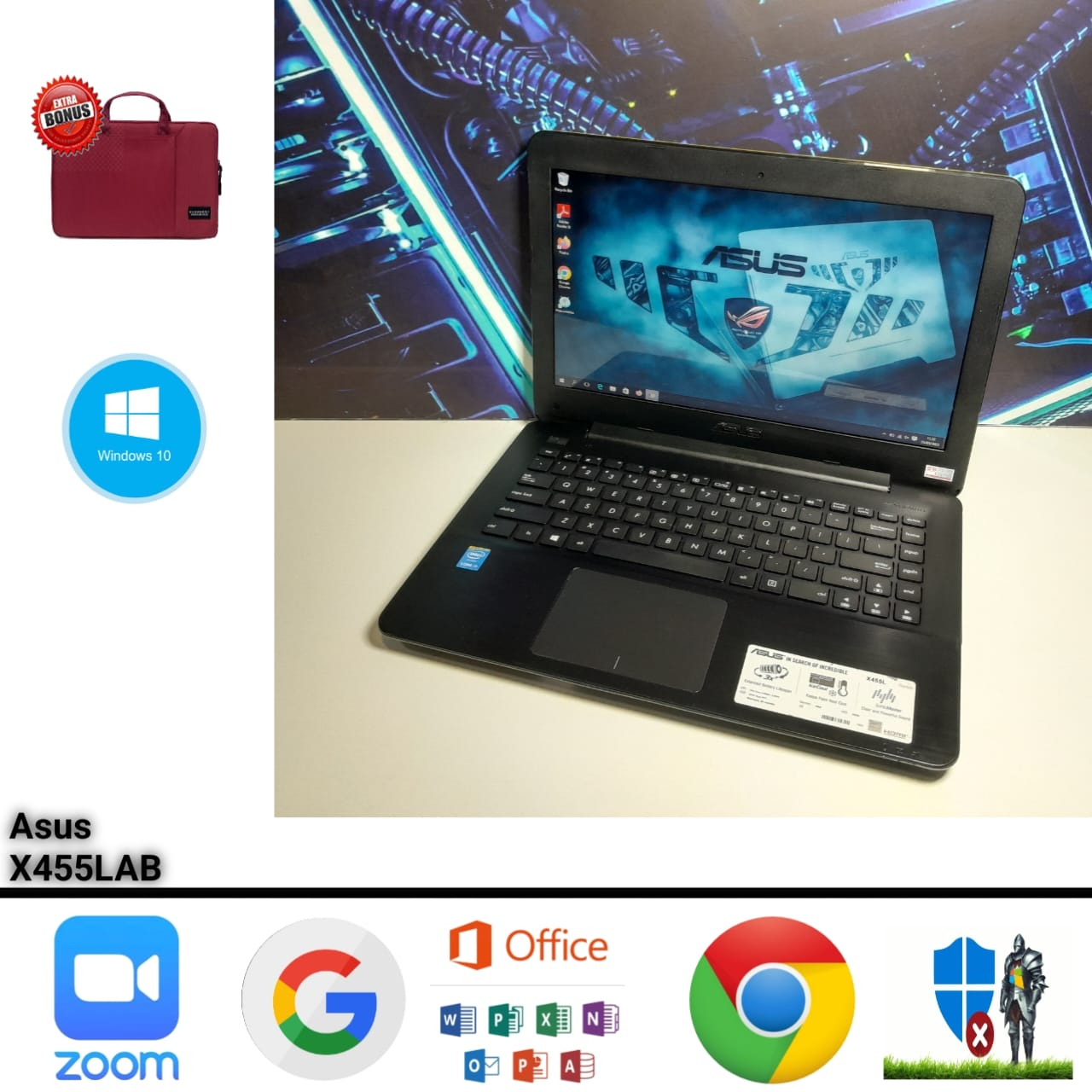 Laptop Asus X455L Core i3 Gen 5 Ram 4GB HDD 500GB Windows 10 Siap Pakai!!!