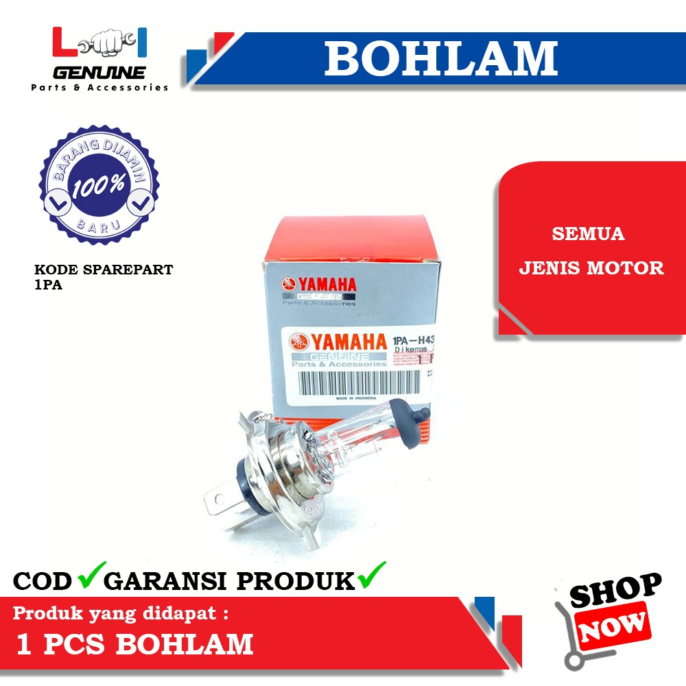 -LOI- LAMPU BOHLAM DEPAN 1PA YAMAHA BYSON CB, VIXION, CB 150R