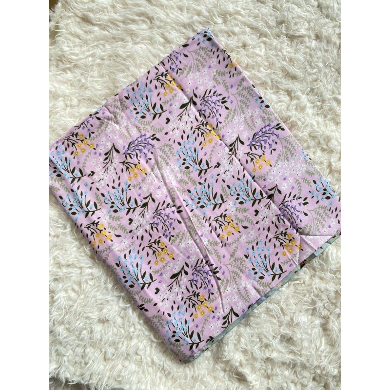 kain katun rayon Viscose Motif bunga kecil