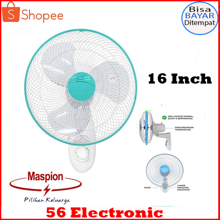 Kipas Angin Dinding Wall Fan Maspion 16 Inch 16” MWF-41K / MWF41K / MWF 41 K