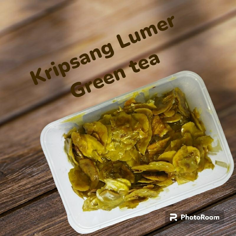 

keripik pisang coklat lumer rasa green tea