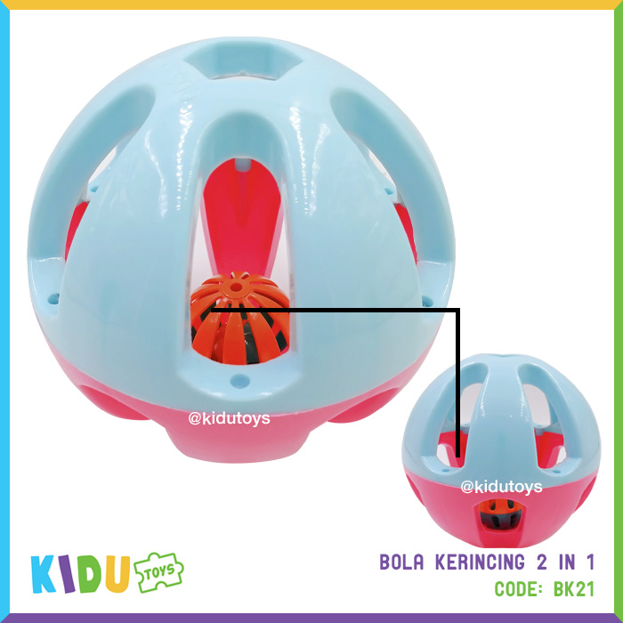 Mainan Anak Bola Kerincing 2 in 1 Kidu Toys