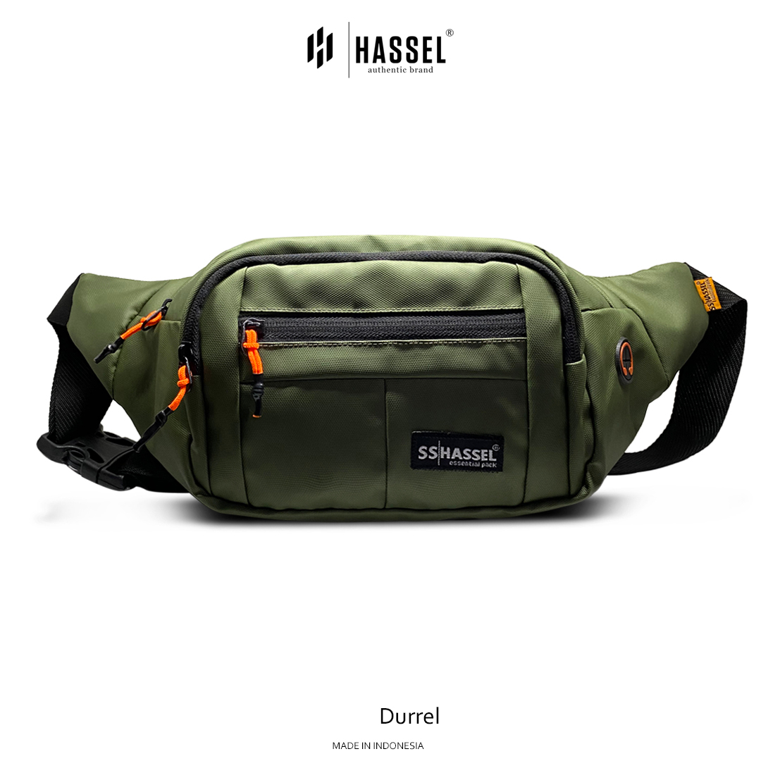 Tas Selempang Pria Hassel Durrel - Tas anti air / Tas Water Resistance / Tas Waist Bag Pria / Tas Selempang Wanita / Tas Slempang Pria atau Wanita / Tas Original / Tas Slempang Pria