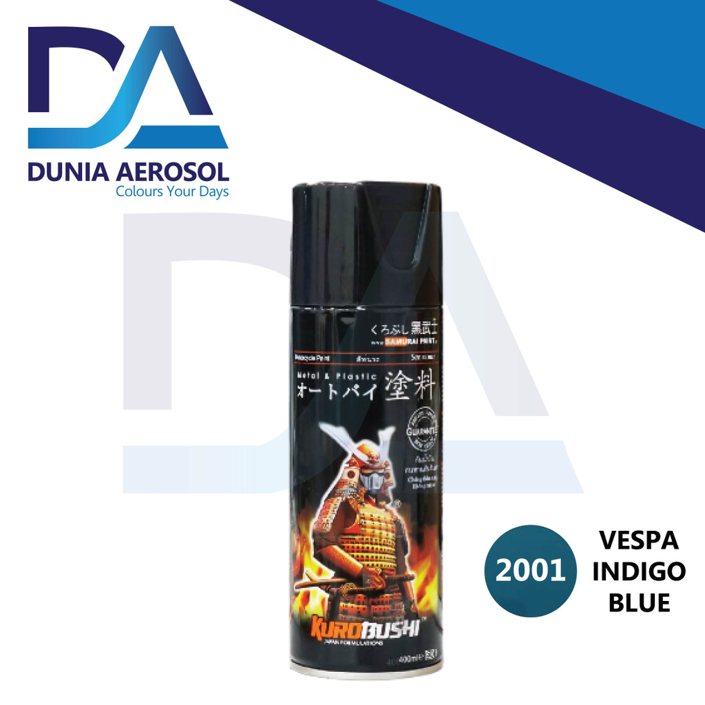 Samurai Paint Indigo Blue 2001 Blue Vespa Cat Semprot Pilox