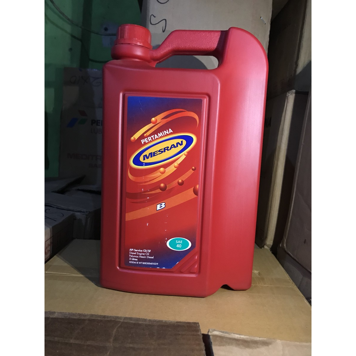 OLI PERTAMINA MESRAN B SAE 40 API CD/SF 5 LITER OLI MESIN DIESEL